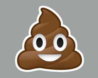 Poop Emoji Fridge Magnet or Laptop Sticker