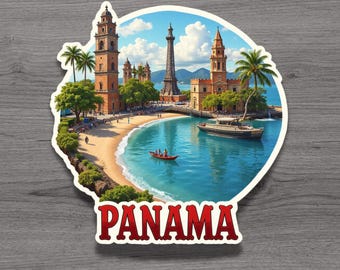 Panama Fridge Magnet or Laptop Sticker