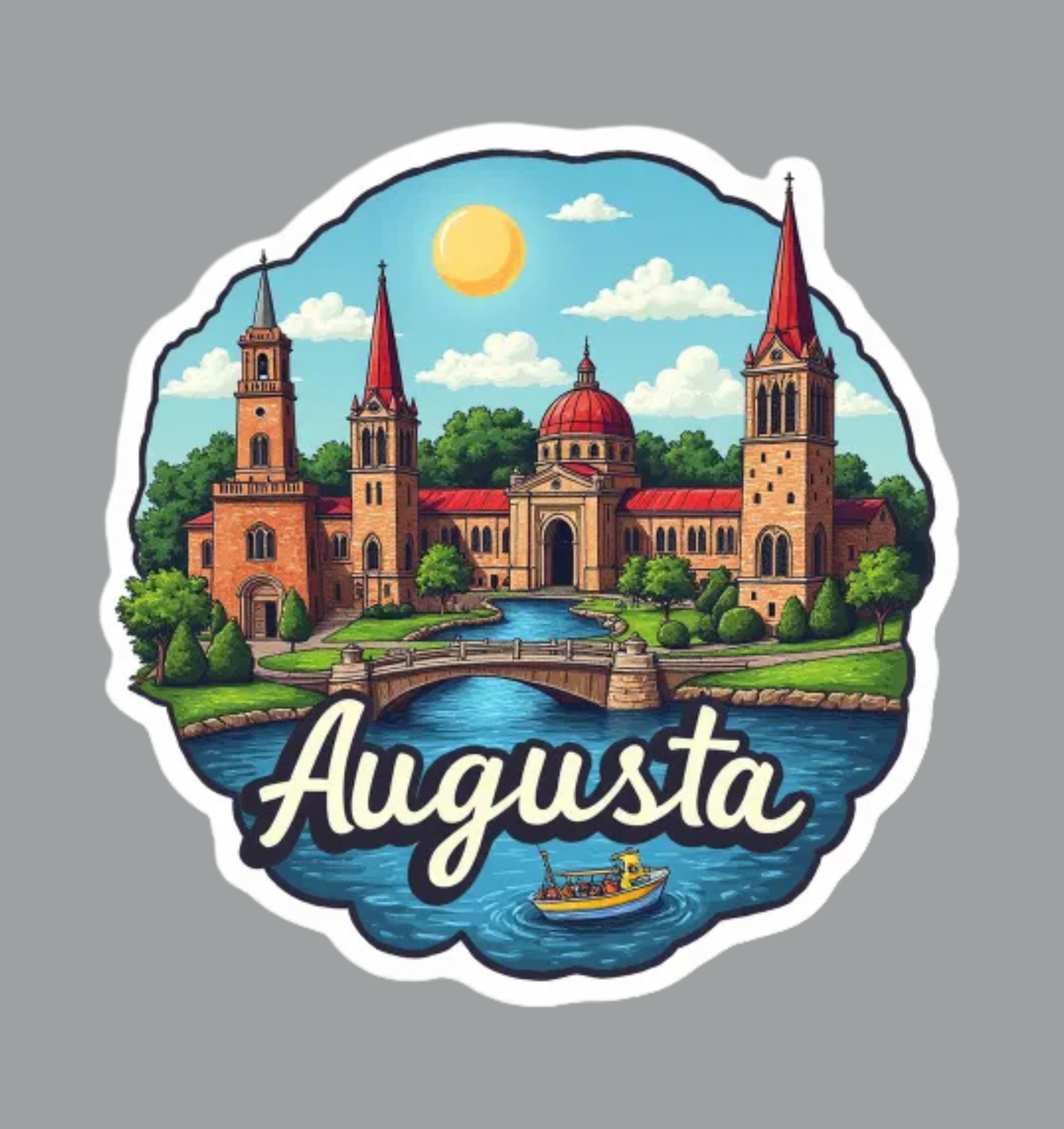 Augusta Georgia Fridge Magnet or Laptop Sticker