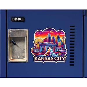 Aimant de réfrigérateur ou autocollant d'ordinateur portable Kansas City image 4