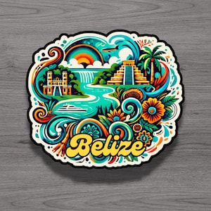 Imán para nevera o pegatina para portátil de Belice