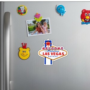 Willkommen in Las Vegas Nevada Kühlschrankmagnet oder Laptop Aufkleber Fridge Magnet