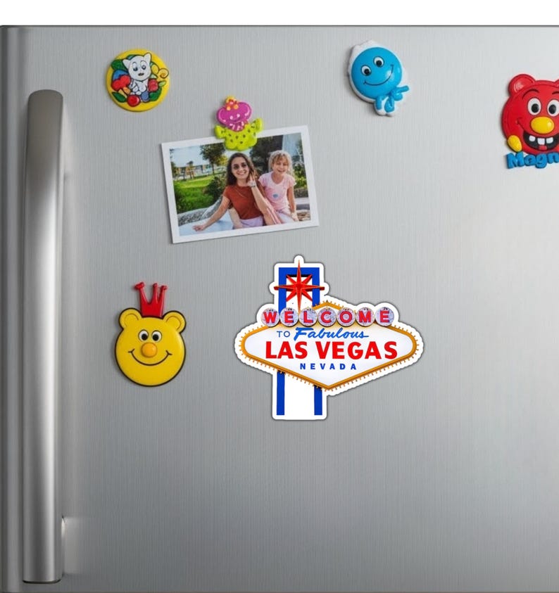 Willkommen in Las Vegas Nevada Kühlschrankmagnet oder Laptop Aufkleber Fridge Magnet