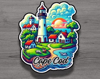 Cape Cod Massachusettes Fridge Magnet or Laptop Sticker