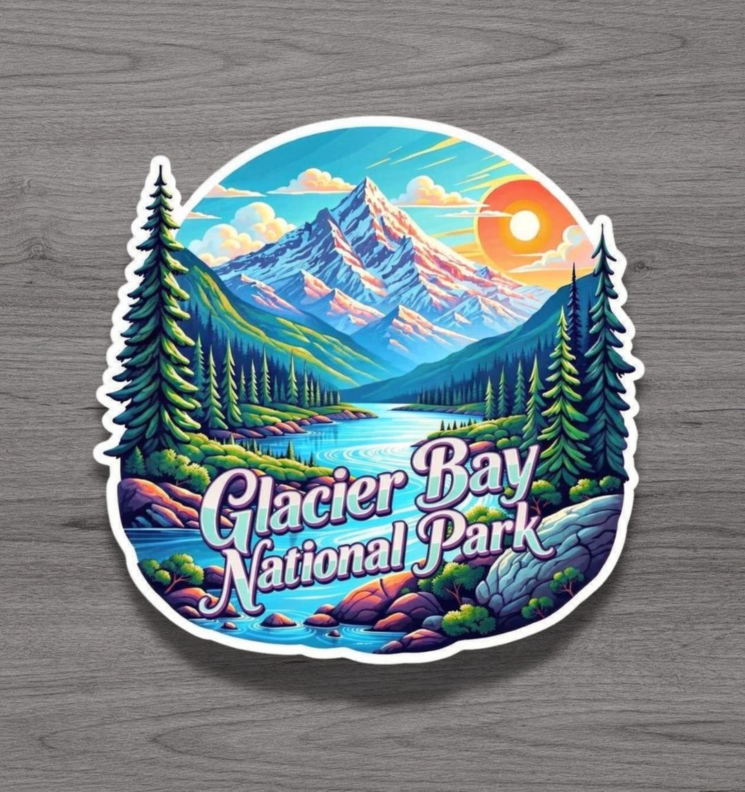 Glacier Bay National Park Fridge Magnet or Laptop Sticker - Etsy