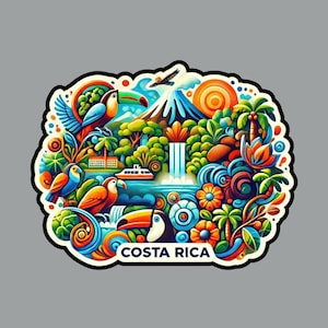 Costa Rica Fridge Magnet or Laptop Sticker