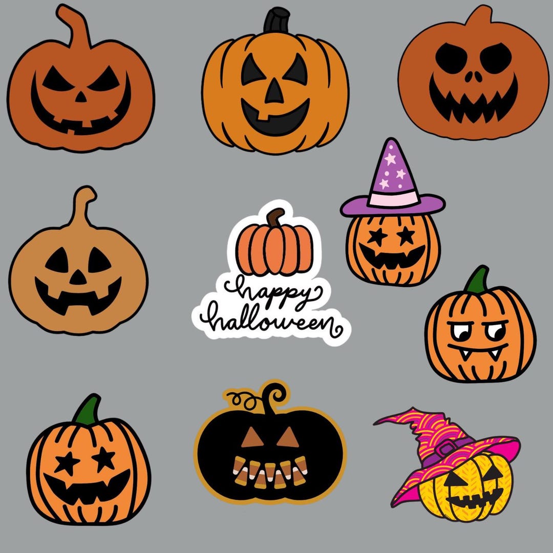 Halloween Fridge Magnets **set of 10** - Etsy