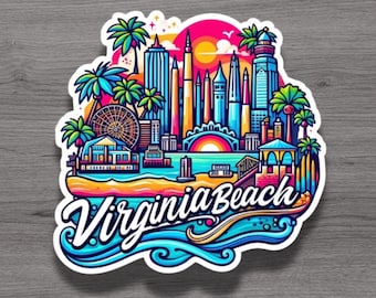 Virginia Beach Fridge Magnet or Laptop Sticker