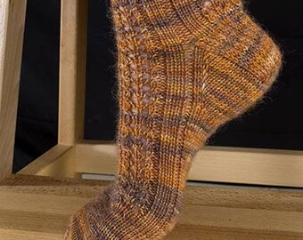 Rockton Ruffle Top Sock Knitting Pattern - PDF