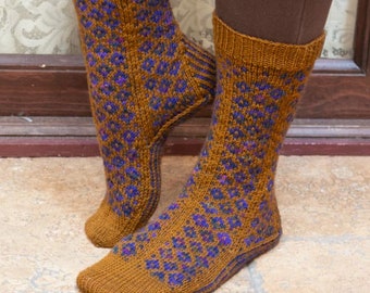 Celestial Light Socks Knitting Pattern - PDF