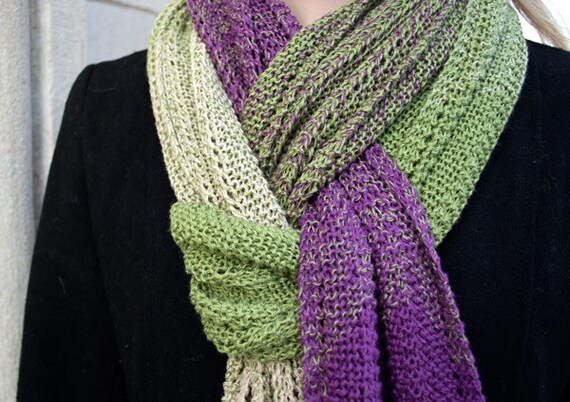 Rippled Evolution Scarf Knitting Pattern PDF - Etsy Israel