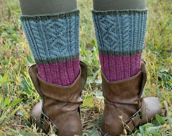 Scottish Heather Socks Knitting Pattern - PDF