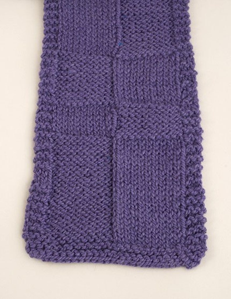 Big Block Scarf Knitting Pattern PDF image 3