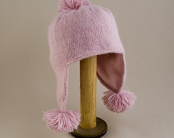 Childs Flap Hat Knitting Pattern - PDF