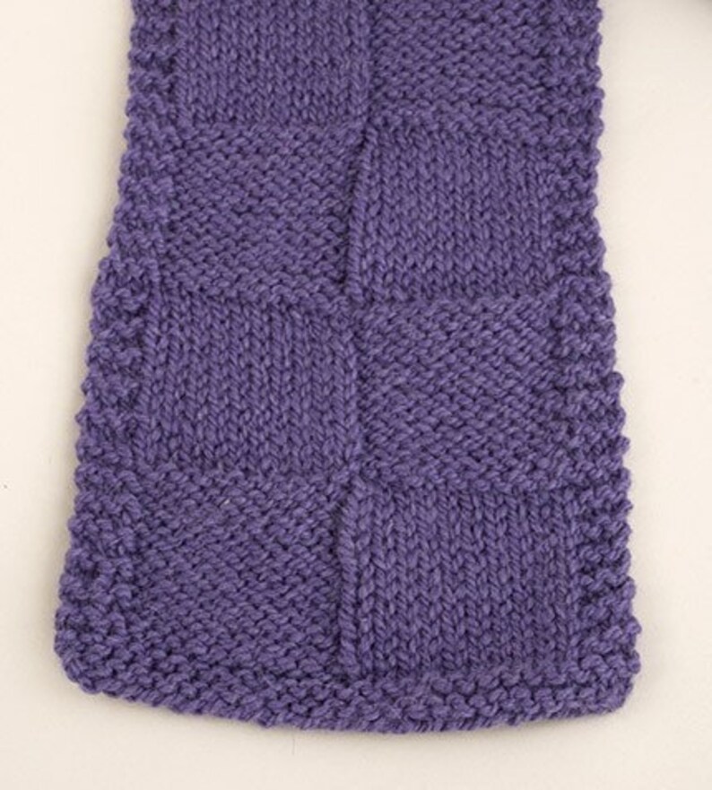 Big Block Scarf Knitting Pattern PDF image 2