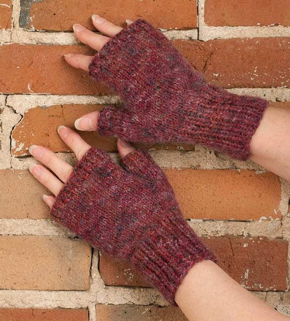 Easy Fingerless Mitten Knitting Pattern PDF Etsy