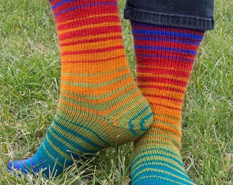 Saudade Toe Up Socks Knitting Pattern - PDF