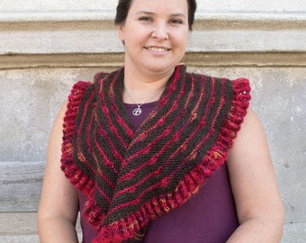 Ruffler Wrap Knitting Pattern - PDF