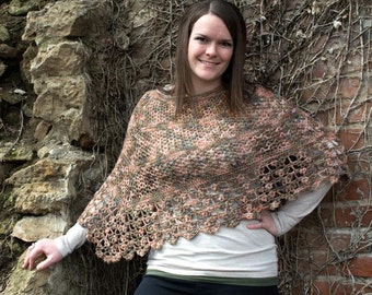 Patron de crochet de poncho en dentelle de jaspe - PDF