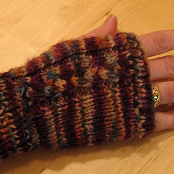 Braid Back Wristlet Knitting Pattern - PDF