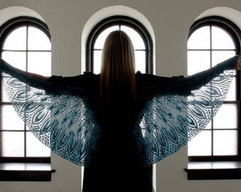 Feather Dance Shawl Knitting Pattern - PDF