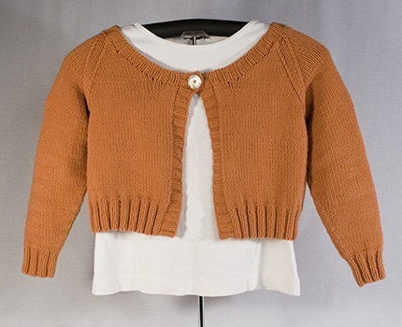 Long Sleeve Cropped Cardigan Knitting Pattern PDF Etsy