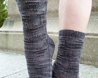 Inukshuk Socks Knitting Pattern - PDF