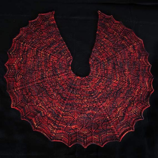 Dragon Wings Shawl Knitting Pattern - PDF