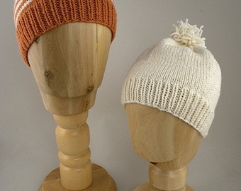 Easy Childs Hat Knitting Pattern - PDF
