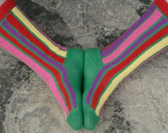 Tulip Field Socks Knitting Pattern - PDF