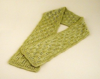 Peacock Feather Scarf Knitting Pattern - PDF
