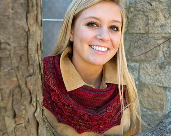 Dragon Tooth Shawlette Knitting Pattern - PDF