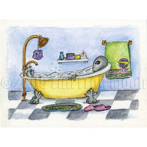 Alien in my Bathtub Print