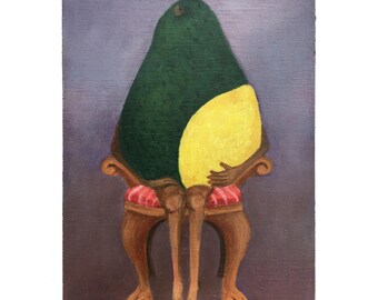 Avocado with a Little Lemon Oil Painting