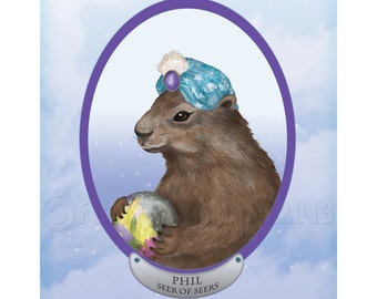 Psychic Groundhog Predicts the Future Print