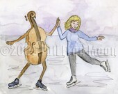Ice Skating to Yo-Yo Ma Print