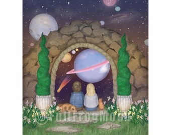 Stargazing with Friends Print