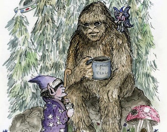 Bigfoot Morning Meeting Print