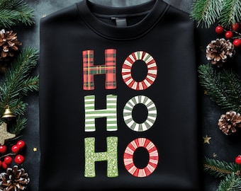 Ho Ho Ho Digital Christmas PNG, Christmas Design, Holiday Cheer, Festive Clipart, Sublimation Design, Christmas Decoration, Downloadable Art