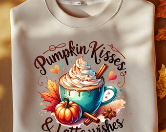 Pumpkin Spice Latte PNG: Fall Coffee Clipart (Digital Download))