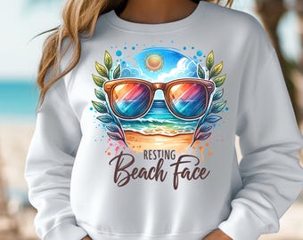 Beach Vibes PNG: Summer Clipart, T-Shirt Design (Digital Download)