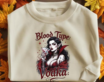 Vodka Tipo Sanguíneo Vampiro PNG, Clipart Gótico de Halloween (Download Digital)
