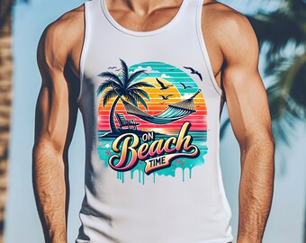 Beach Vibes PNG: Summer Clipart for T-Shirt Design (Digital Download)