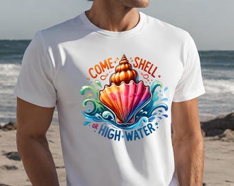 Seashell Beach Vibes PNG: Summer Coastal Digital Download