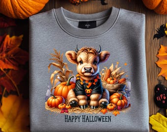 Vache d'Halloween PNG : clipart effrayant pour sublimation (téléchargement numérique)