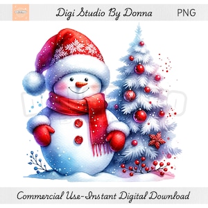 Festive Snowman PNG Clipart - Winter T-Shirt Designs & Sublimation Art for Christmas Cheer