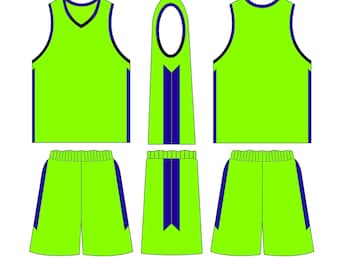 Custom Vector Basketball Uniform Template Adobe Illustrator