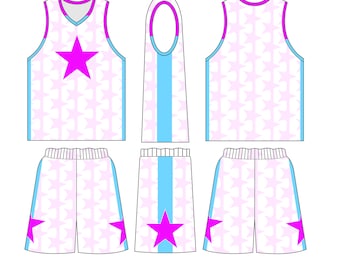 Custom Vector Basketball Uniform Template Adobe Illustrator
