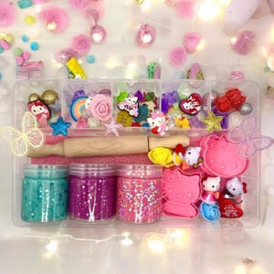 Kitty Playdough Kit XL, Sensory Kit, Kitty Busy Box, Kids Gift, Easter, Pretend Play, Custom, Montessori, Activity, Birthday, Girl, Girly