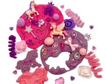 Unicorn Playdough Kit Large/Midsize, Magic, Unicorn Sensory Kit, Busy Box, Kids Gift, Pretend Play, Activity, Birthday, Easter Basket